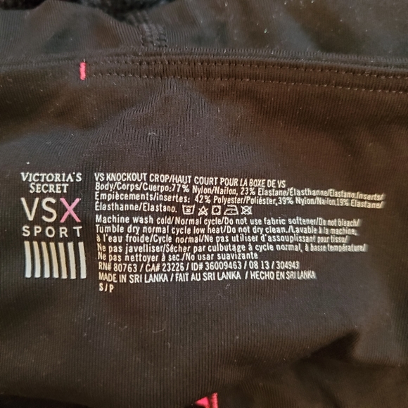 Victoria's Secret VSX Sport | Black/Gret Knockout Crop Leggings - Picture 5 of 6